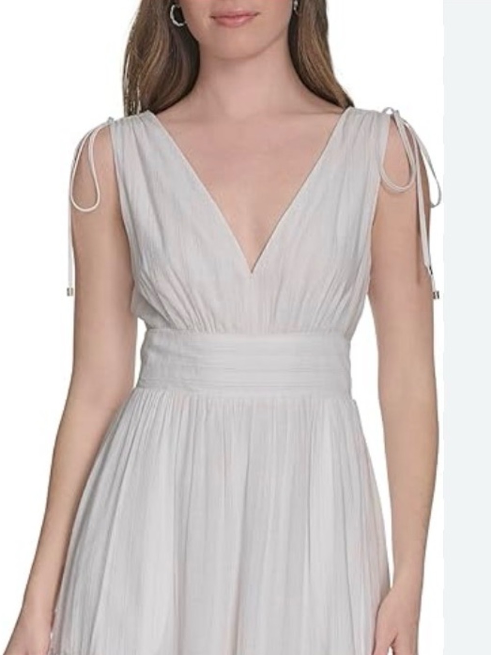 Tommy Hilfiger White V-Neck Maxi Dress